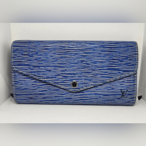 Louis Vuitton Sarah Wallet NM Epi Leather Denim Light - Picture 1 of 15